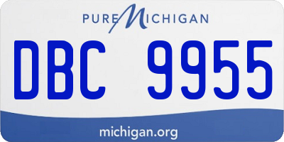 MI license plate DBC9955