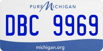 MI license plate DBC9969