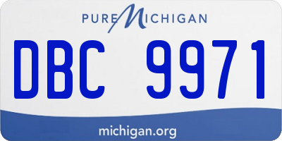 MI license plate DBC9971