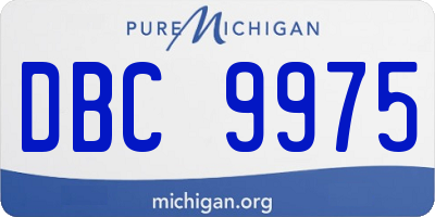 MI license plate DBC9975