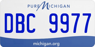 MI license plate DBC9977