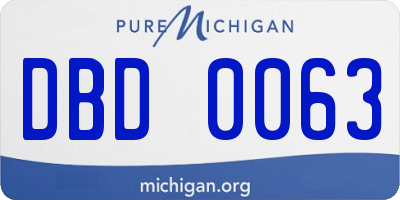 MI license plate DBD0063