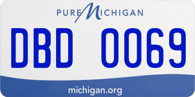 MI license plate DBD0069