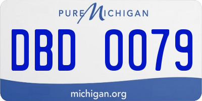 MI license plate DBD0079
