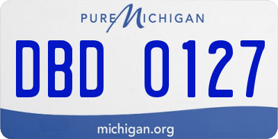 MI license plate DBD0127