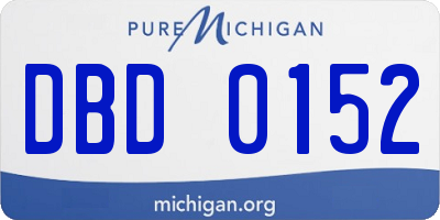 MI license plate DBD0152