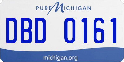 MI license plate DBD0161