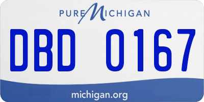 MI license plate DBD0167