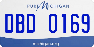 MI license plate DBD0169
