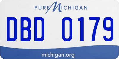 MI license plate DBD0179