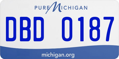 MI license plate DBD0187