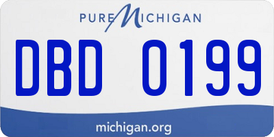 MI license plate DBD0199