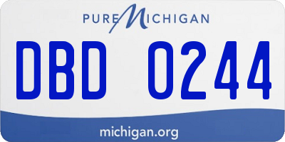 MI license plate DBD0244