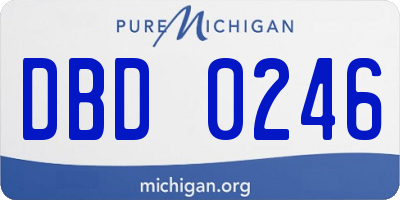 MI license plate DBD0246