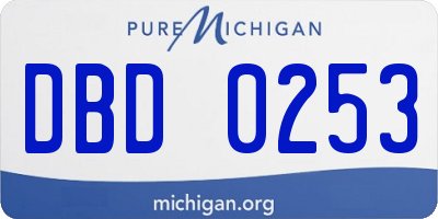 MI license plate DBD0253