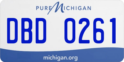 MI license plate DBD0261