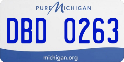 MI license plate DBD0263