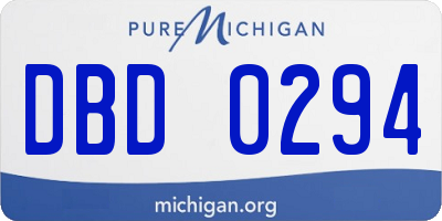 MI license plate DBD0294