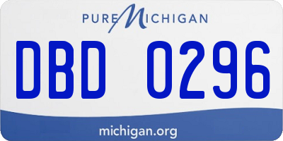 MI license plate DBD0296