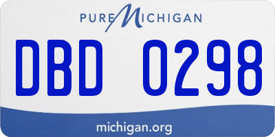 MI license plate DBD0298