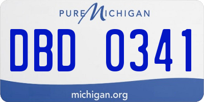 MI license plate DBD0341