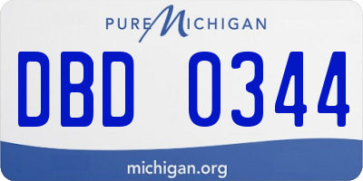 MI license plate DBD0344