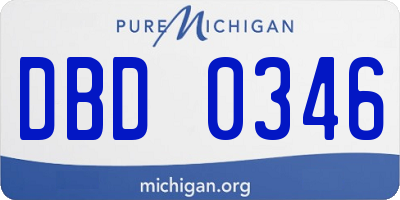 MI license plate DBD0346