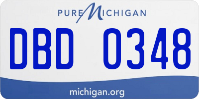 MI license plate DBD0348