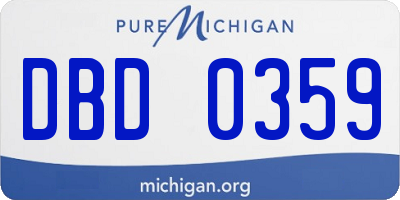 MI license plate DBD0359