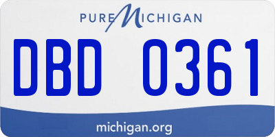 MI license plate DBD0361
