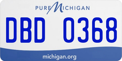 MI license plate DBD0368