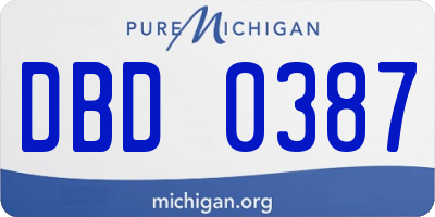 MI license plate DBD0387