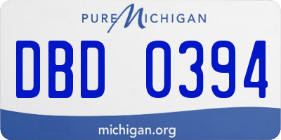 MI license plate DBD0394