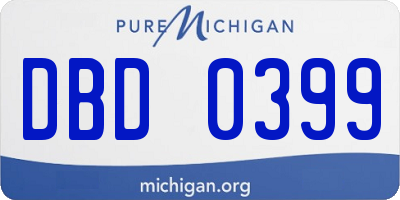 MI license plate DBD0399