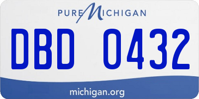 MI license plate DBD0432