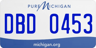 MI license plate DBD0453