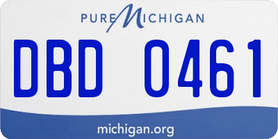 MI license plate DBD0461