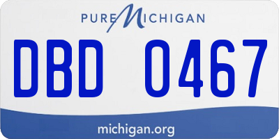 MI license plate DBD0467