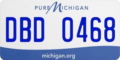 MI license plate DBD0468