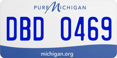MI license plate DBD0469