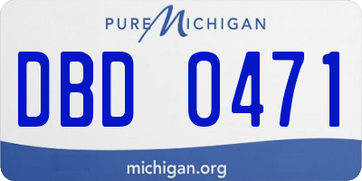 MI license plate DBD0471