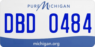 MI license plate DBD0484