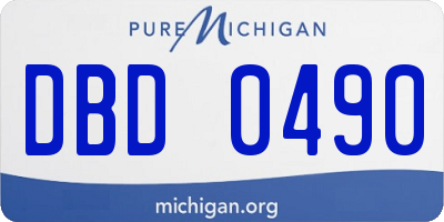 MI license plate DBD0490