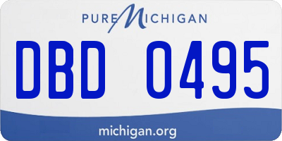 MI license plate DBD0495