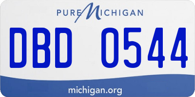 MI license plate DBD0544