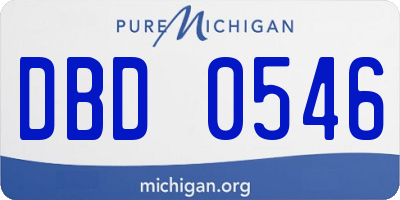 MI license plate DBD0546