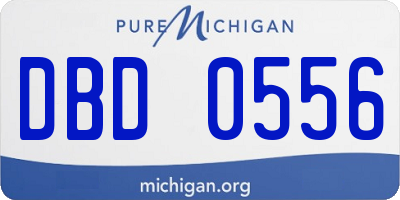 MI license plate DBD0556