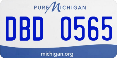 MI license plate DBD0565