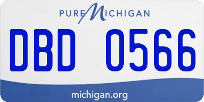 MI license plate DBD0566