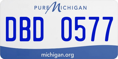 MI license plate DBD0577